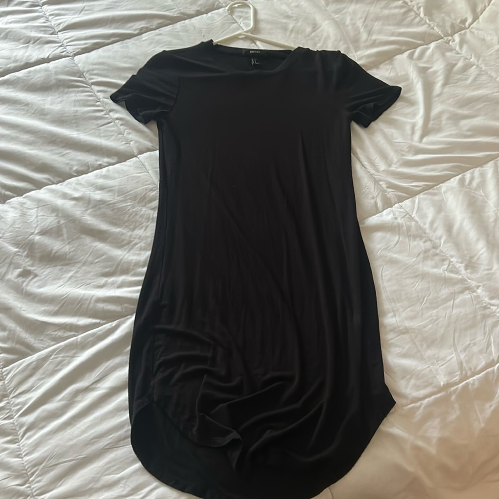 Black basic T-shirt dress